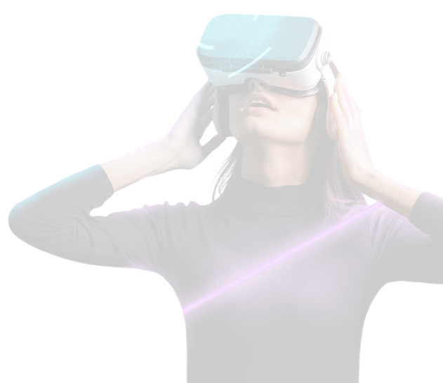 Person exploring a digital future with VR headset